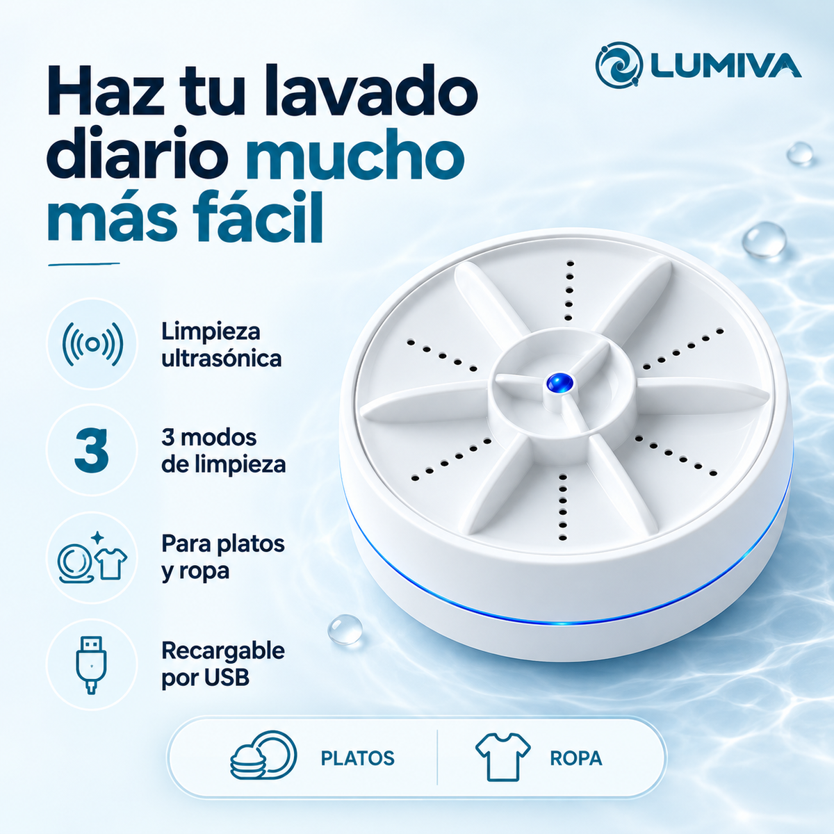 Lavador Ultrasónico Portátil